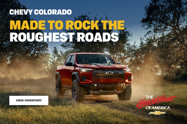2026 Chevy Colorado. Made to rock the roughest roads.